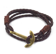 Leather Anchor Bracelet