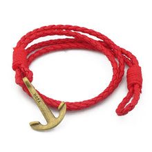 Leather Anchor Bracelet