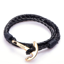 Leather Anchor Bracelet