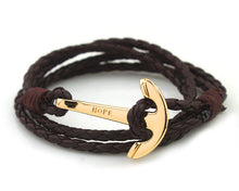 Leather Anchor Bracelet