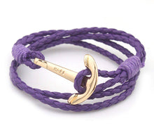 Leather Anchor Bracelet